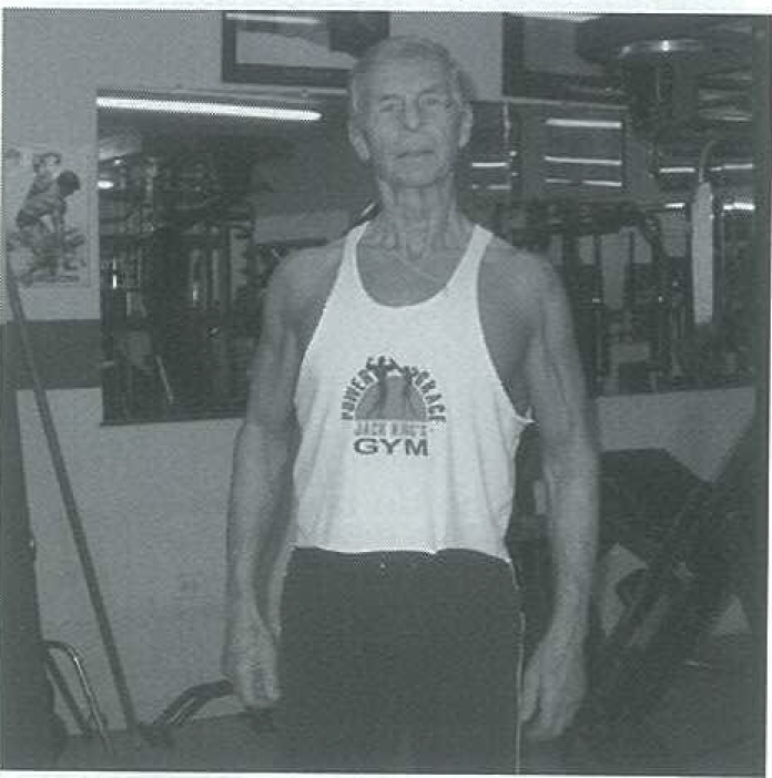 Jack King at age 72 in his gym